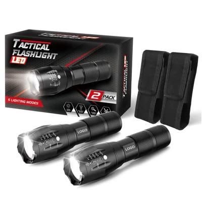 High Power Camp Waterproof Flash Light Set Powerful USB Rechargeable Tactical Torches Flashlights LED Flashlight Manufacturer