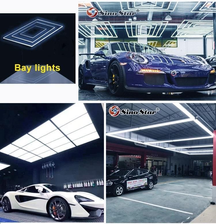 Standard Design Car Wash Hexagonal Light Ceiling Designed Light Car Workshop Equipment