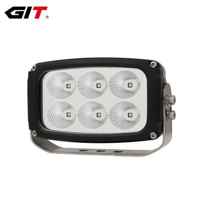 Emark 30W 5.5inch 12/24V CREE LED Flood Work Lamp for Tractor Trailer Agriculture Truck Agriculture Heavy Duty Mining