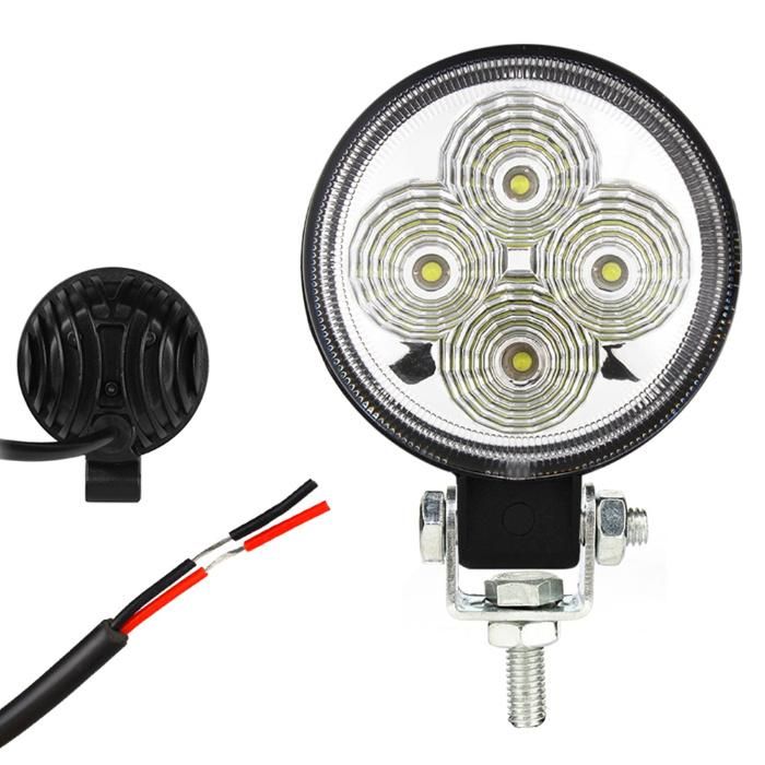 3" Round 12W LED Work Light for off-Road and Motorcycle Auxiliares Auto Moto Alta Baja Faro LED 4X4 Farol De Milha 5 LEDs CREE 3030