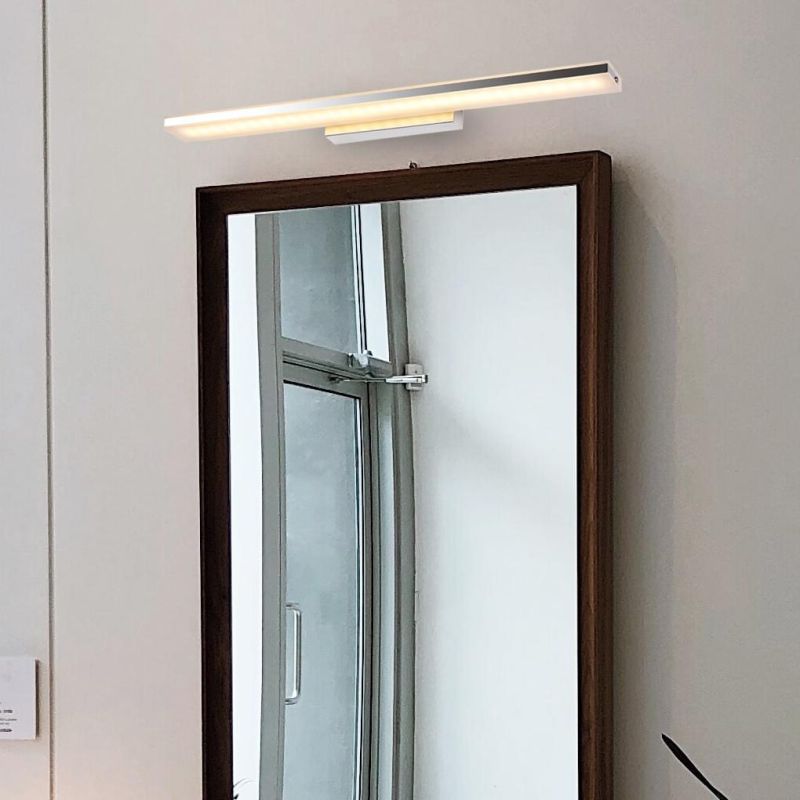 How Bright IP20 8W Modern Makeup LED Mirror Lights Stainless Steel Bathroom Mirror Light Wall Light