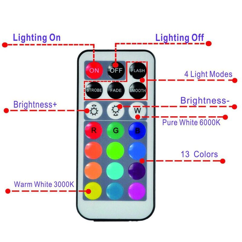 Remote Controlled RGB Submersible Light Battery Operated Underwater Night Light