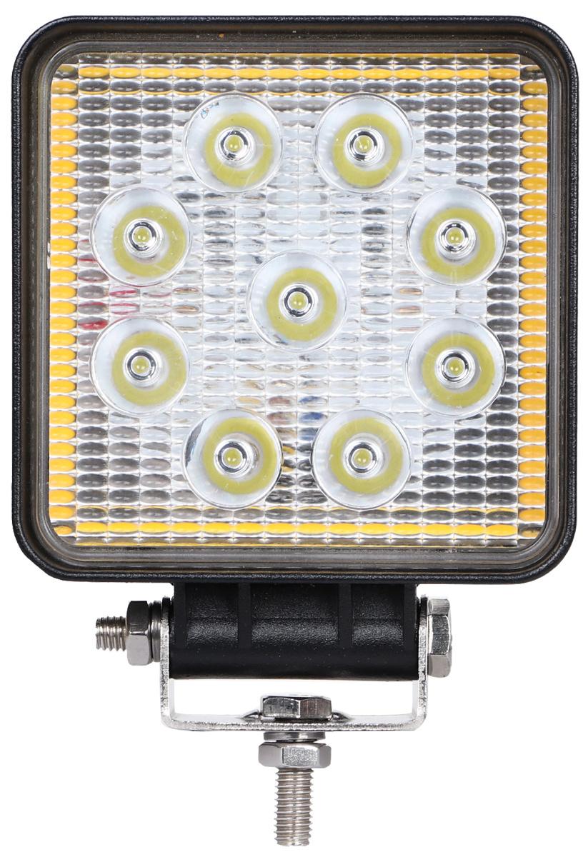 New 0727D 4.3 Inch 27W Square 6500K Waterproof LED Working Lights with Diaphragm/Aperture/Halo/Ring White Red Yellow Blue Green Colors