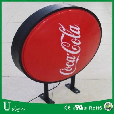 Round Outdoor Acrylic Light Box Sign Advertising Light Boxes