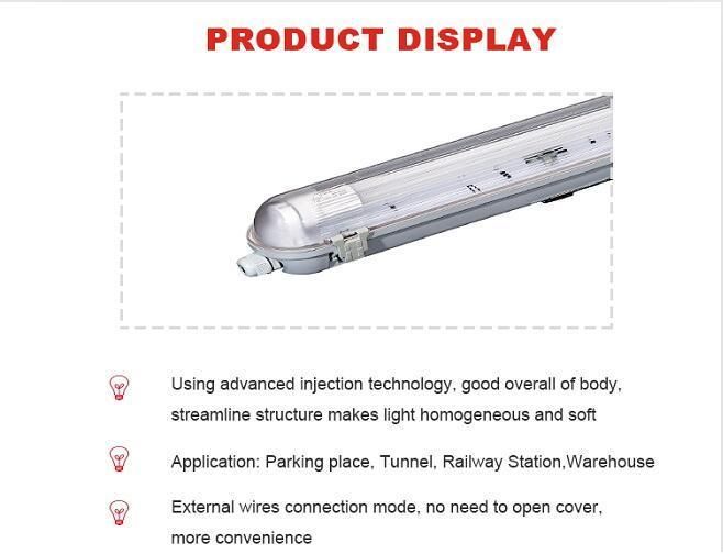 IP65 Tri-Proof LED Tube Light Fixture