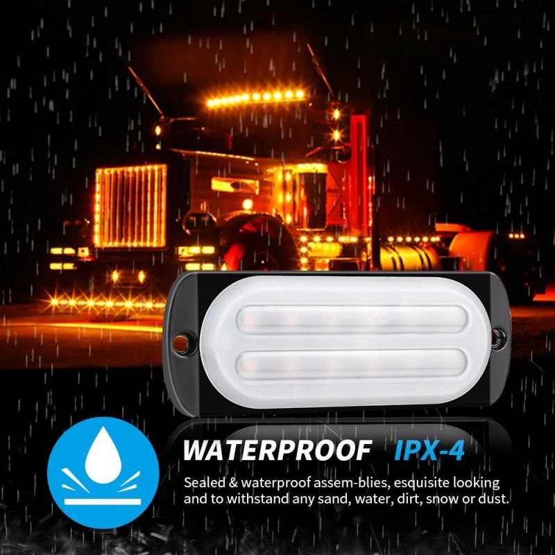Dxz Strobe 12LED 36W Single Row Side Warning Light Truck Car DC 12V 24V White Amber Blue Red Flash