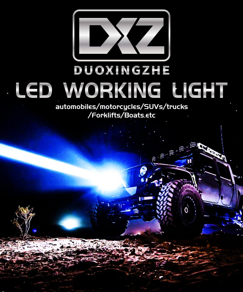 Dxz High-Power 12inch 60LED Vehicle Lighting LED Bar Lights Driving Spotlight LED Work Light Radiation Lamp Harvester Large Tractor