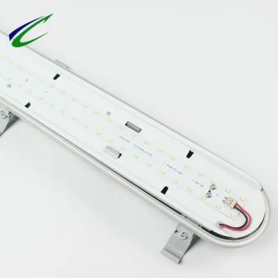 LED Water Proof Light Tri Proof Outdoor with Microwave Sensor and Emergency Function Tunnel Light