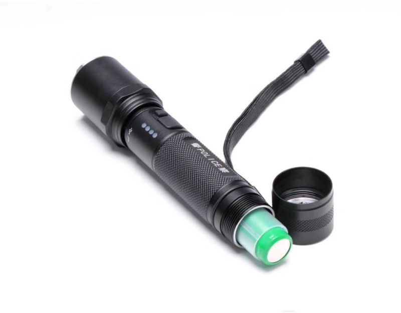 New! High-End Police Flashlight Battery Indicator IP67 USB Charging LED Flashlight