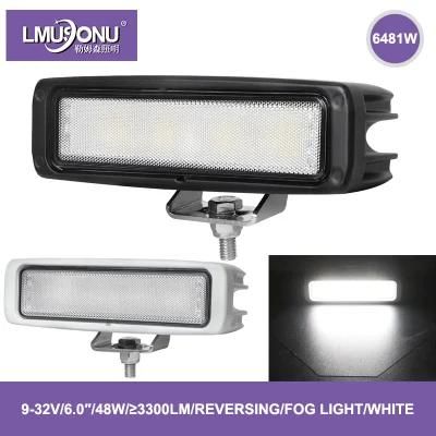 6481W LED Reversing Lights LED Fog Lights 6.0 Inch 48W 3300lm White Flood Beam