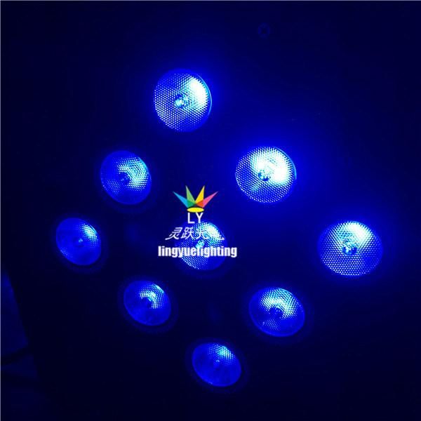 9PCS Mini Single LED Lights Battery Powered LED PAR Can