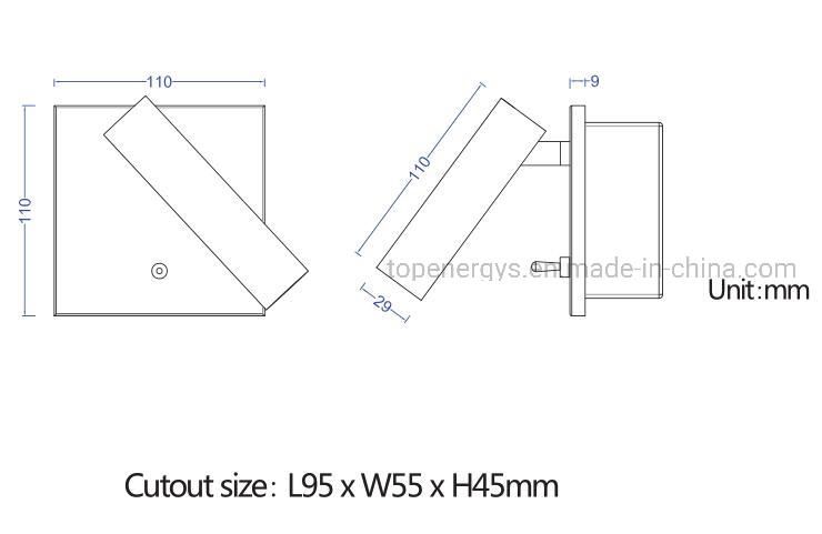 Tp-Bh-029 Headboard Light Hotel Bedside Reading Light