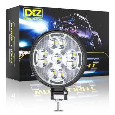 Dxz Car LED Work Light Bar 4X4 Offroad Headlight 21SMD Double Color Spotlights for SUV ATV Motorcycle Flashing