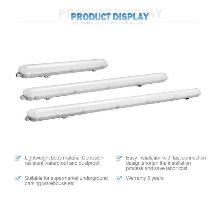 45W Super Brightness Linear Batten IP65 Waterproof LED Tri-Proof Light