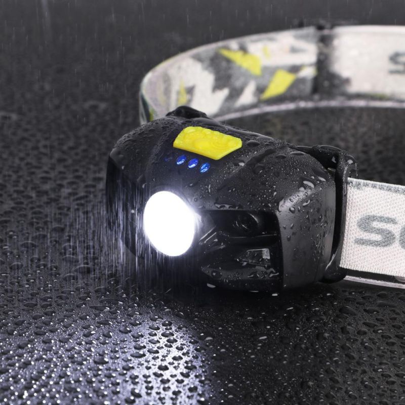 Wholesale Camping Head Torch Lamp Super Bright High Power XPE Head Torch Light 18650 Rechargeable Headlight Adjustable Emergency COB LED Headlamp