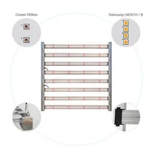 Samsung Chip Hydroponics Full Spectrum 720W 645W Foldable Dimmable LED Grow Light