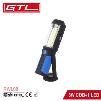 Rechargeable COB LED Work Light Portable Torch Lighting Flashlight with Magnet and Hook