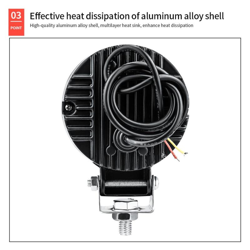 Dxz 7D 20W DRL Spot Light Angel Eyes off Road Light LED Headlight for Motorcycle Jeeps ATV 12V 24V SUV Worklight