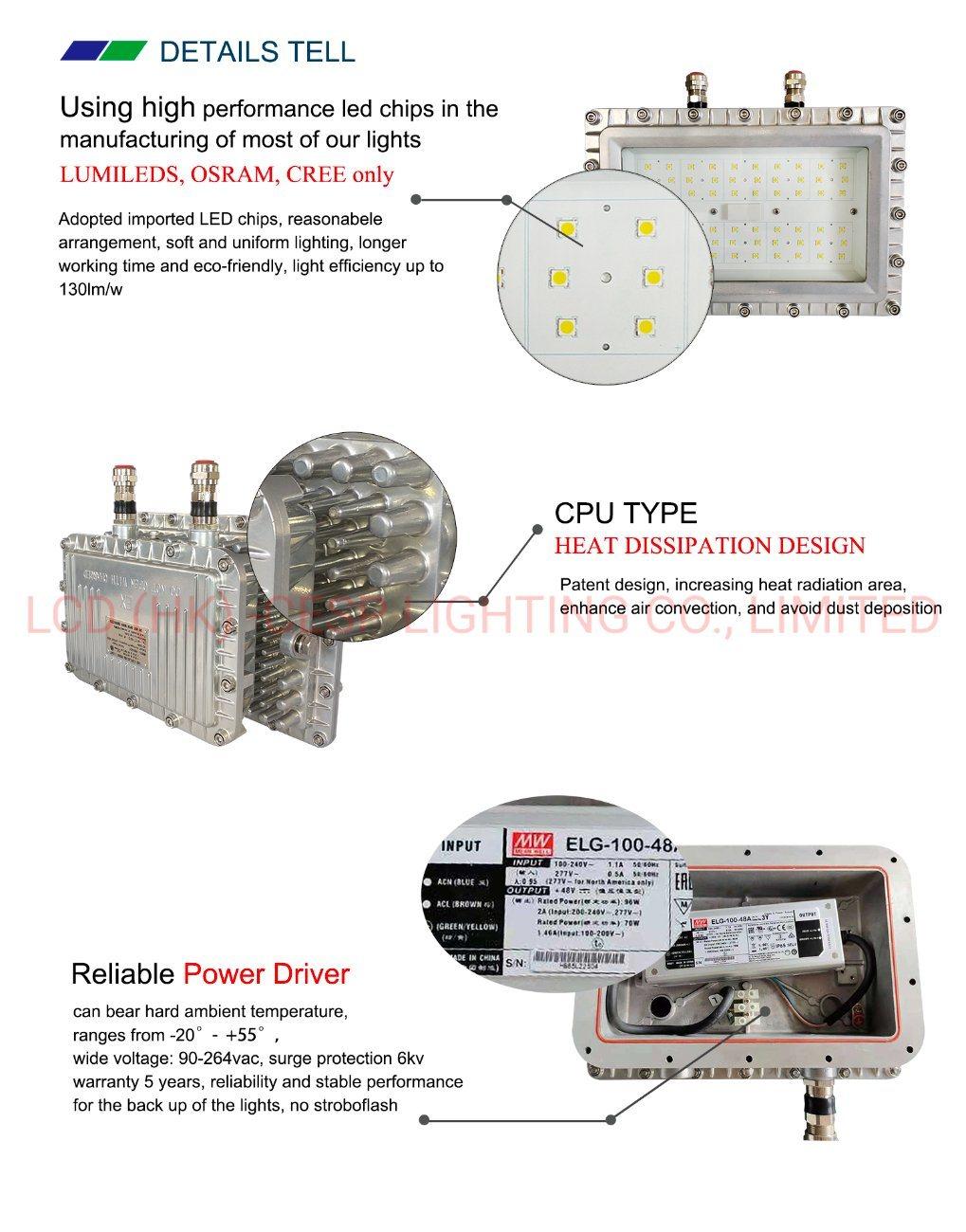 Explosion Proof LED Floodlight IEC Hazardous Areas 150W 165W 185W 200W