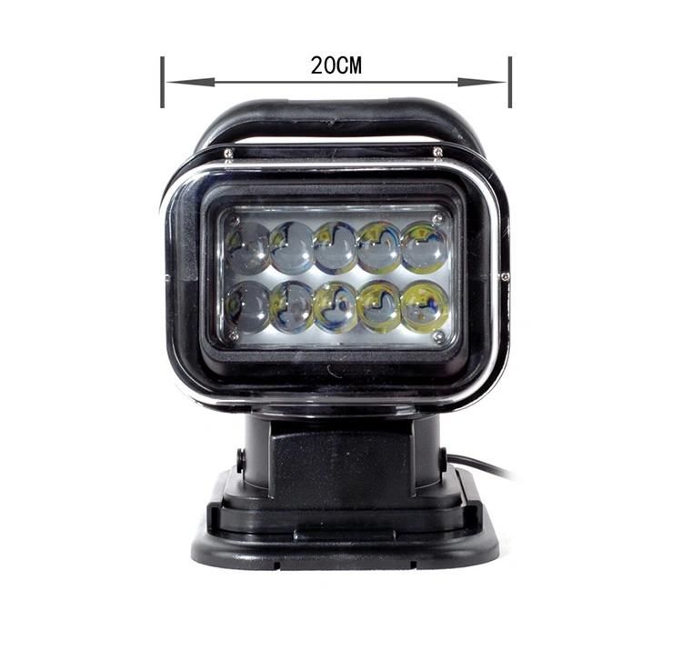60W 360 Degrees Remote Control 12V/24V 7 Inch LED Search Light for Marine Offroad 4X4 LED Headlights Auto Lamps Car LED Wirelss Faros LED