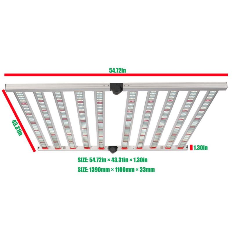 Newest 10 Bars LED Grow Strip CREE 660nm IR UV Samsung Lm301h Chips Full Spectrum 1000W LED Grow Light