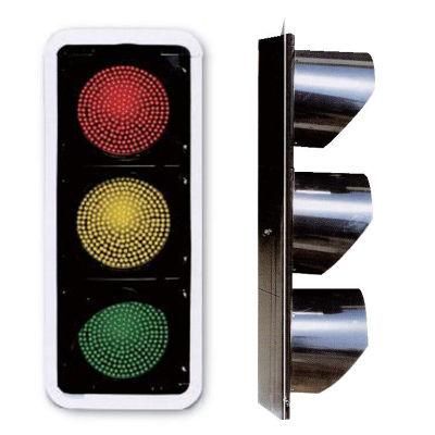 Traditional Road Lamp Flash Warning 3 Colors Full Screen LED Traffic Signal Light