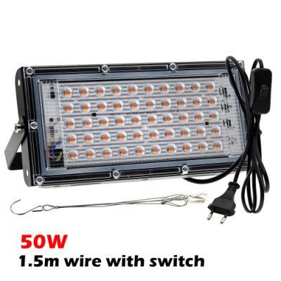 High Effect Greenhouse Grow Lamp COB Horticulture Grow Light 50W 100W Full Spectrum 380-840nm LED Grow Light