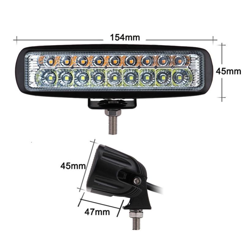 6 Inch 18W 48W 60W LED Bars Combo Spot Lamp Driving Work Light for 4X4 Atvs Truck Car