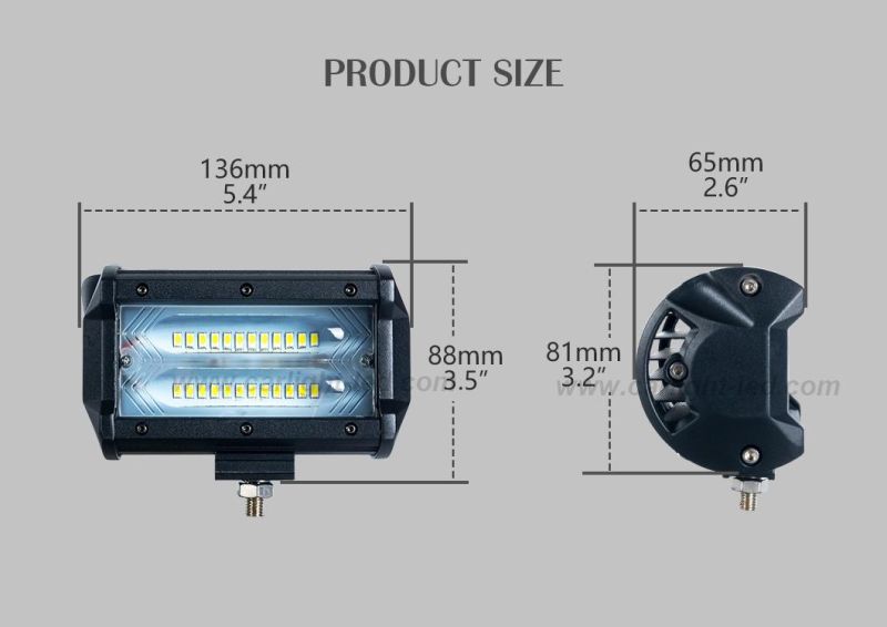 Square Double Beam LED Work Lamp for Jeep Truck