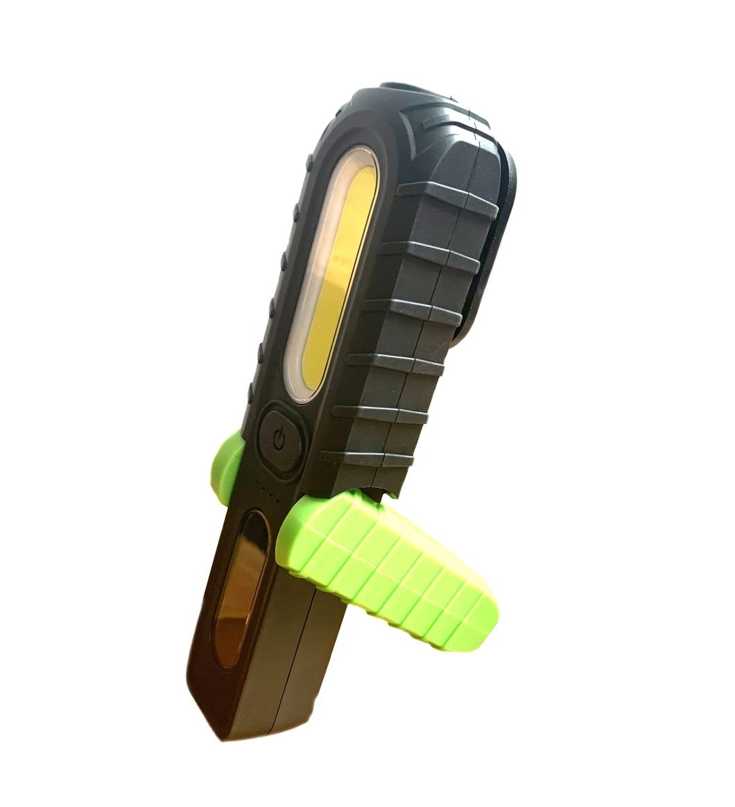 Multifuctional COB 3W LED Clip Flashlight with Battery Power Indicator