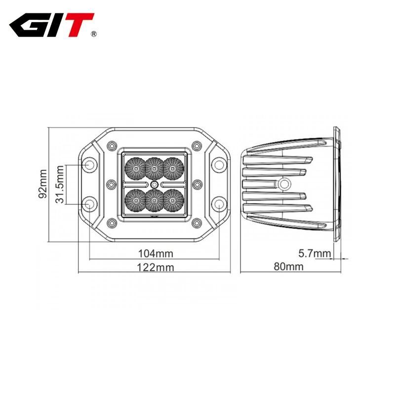 Surface Mounting CREE 24W 4.8inch Spot/Flood LED Work Lamp for SUV Offroad Atvs 4X4