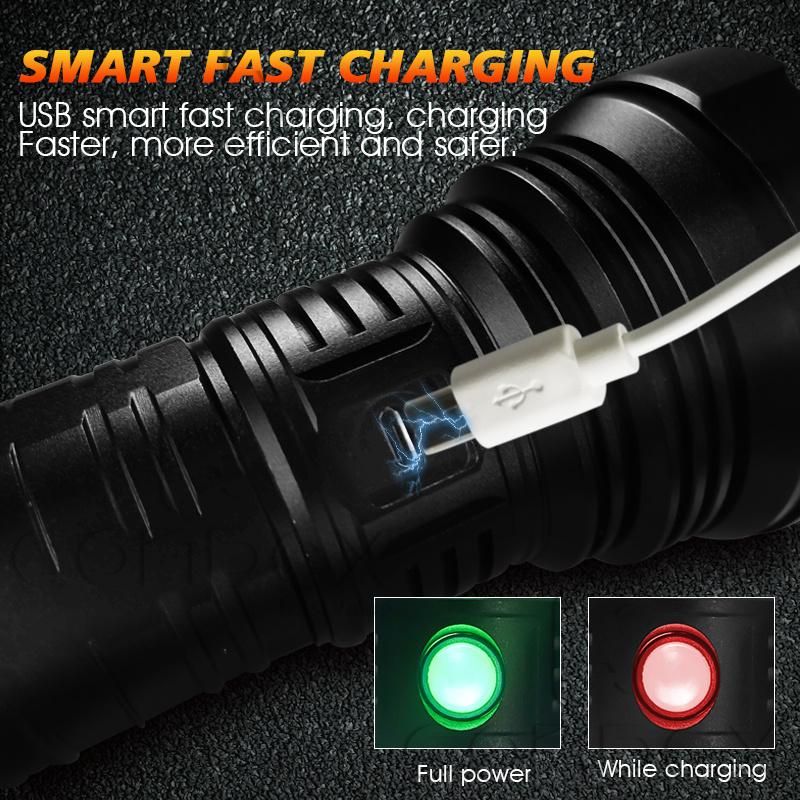 360 Light Super Bright 6000K Aluminum Alloy LED Flashlight Emergency LED Torch