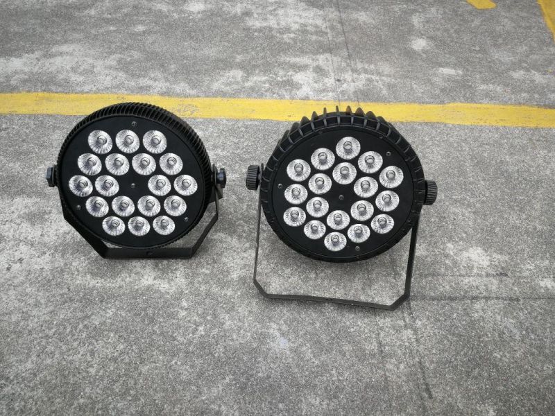 18PCS RGBW Mini Flat LED PAR Stage Light for DJ
