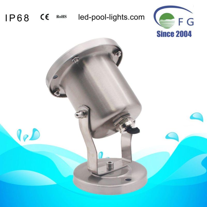 96*135mm IP68 18W RGB 304 Stainless Steel LED Underwater Light with Smart Controller