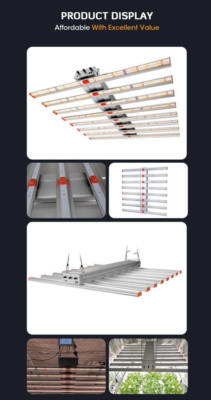 8 Bar Lm301b UV IR Red 600nm 700W Full Spectrum LED Strip Grow Light for Commercial Hemp Growers