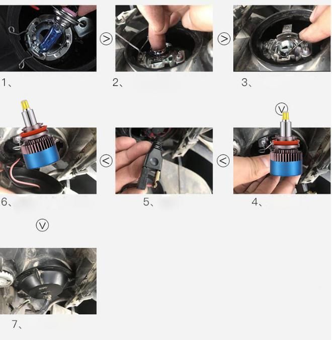 New Six-Sided Fix Luminous H1 H7 H8 H9 H11 9005 9006 9012 360 Degree Kit Lampada Farol Bombillo Luz LED Focos LED Super Bright Car Headlight Bulbs Auto Lights