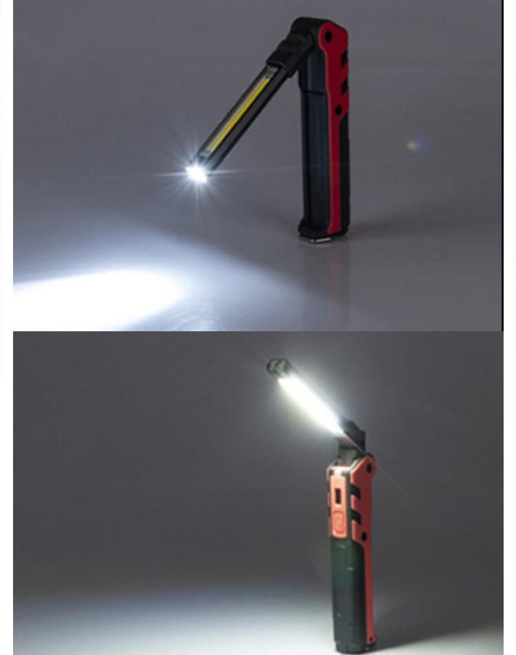 Wholesale Camping Emergency Portable Torch Lamp Car Repair Magnetic Folding LED Torch Light High Quality Rechargeable LED Working Flashlight