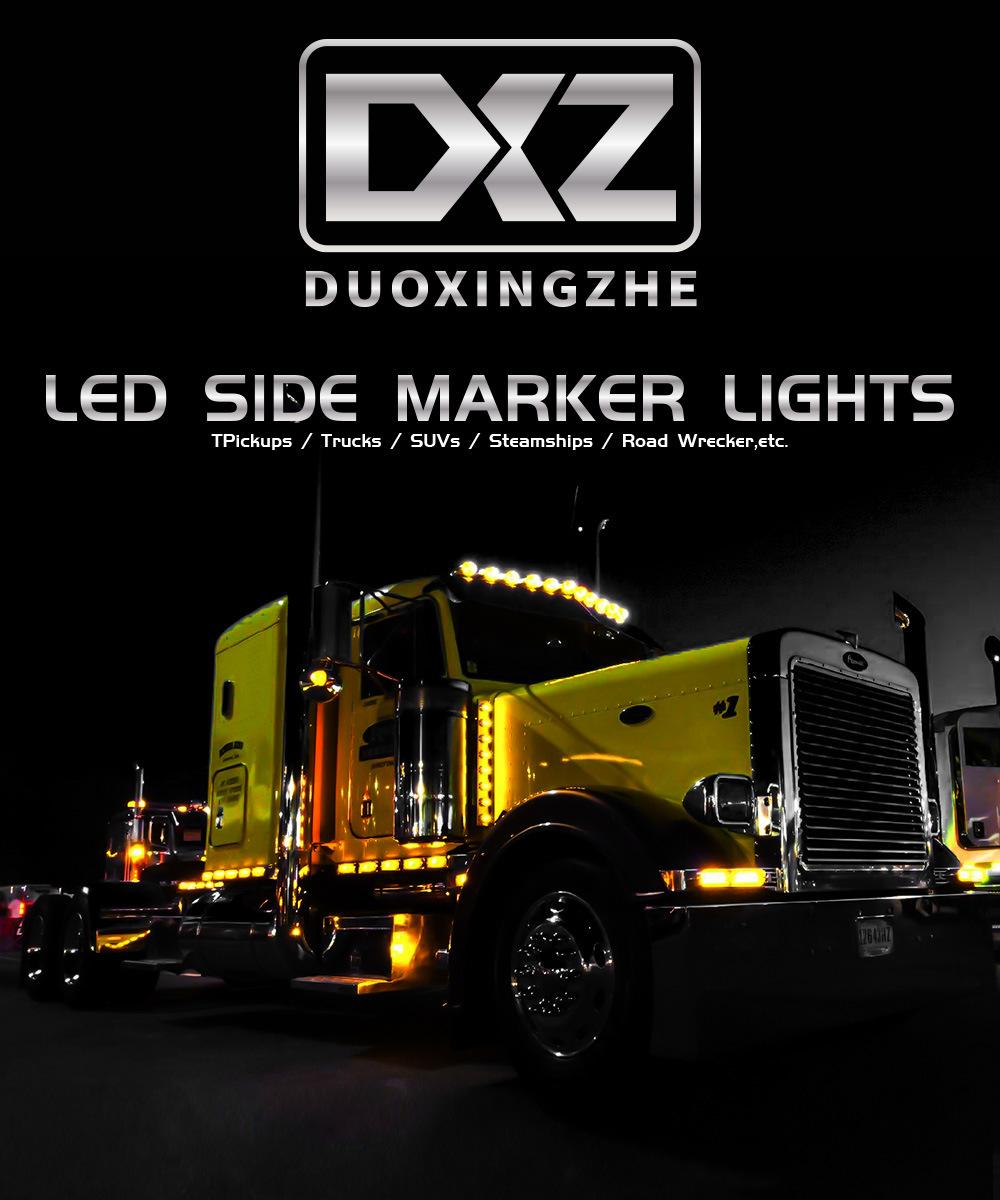 Dxz New Arrival Strobe Signal LED 12V 24V Amber Red 36LED Warning Emergency for Tail Lights Traffic Advisor for Vehicles Truck Car