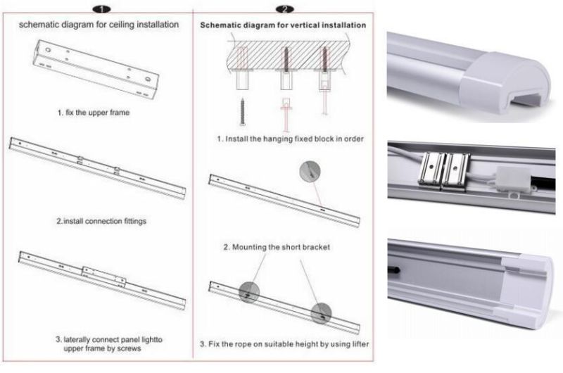 2019 Good Quality SMD2835 Chips 600mm 18W T8 LED Batten Light