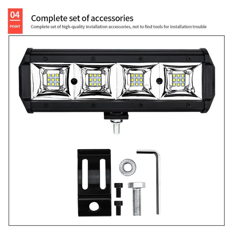 Dxz 9inch 36LED 108W LED Light Bar Tractor Boat off Road 4WD 4X4 Truck SUV ATV