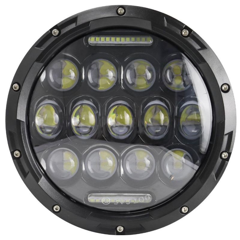 Dxz 7inch 13LED 4X4 75W/35W DOT Round IP67 Thick for Jeep Wrangler LED Offroad Trucks Motorcycle Headlight
