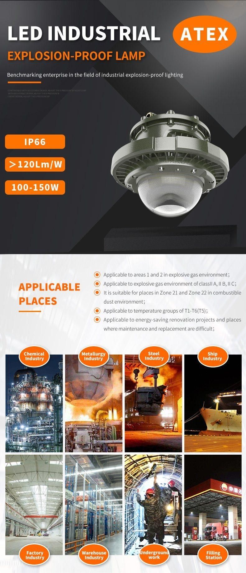 100W Harzardous Location Lighting Atex Approved LED Explosion Proof Light