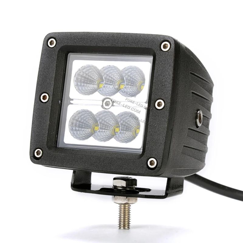 DC 12V 24V 3 Inch 18W Offroad LED Cube Work Light for Jeep Truck Car 4WD