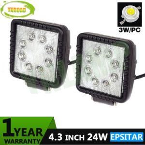 4.3inch 24W Epistar IP67 LED Work Light for Truck