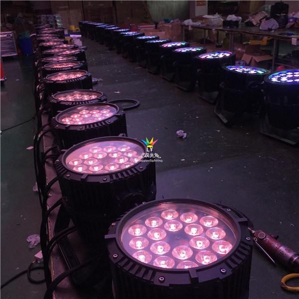 PAR 64 18X18W LED Light RGBWA UV 6in1 DMX512 LED PAR Can