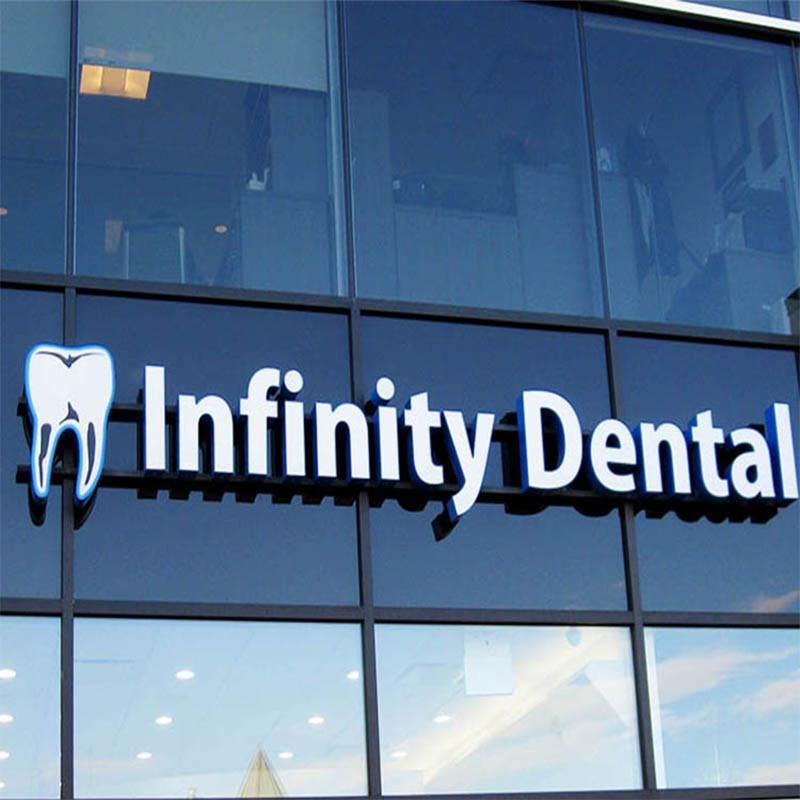 Acrylic Dentist Advertising Signboard Illuminated Dental Store Logo Letter Sign