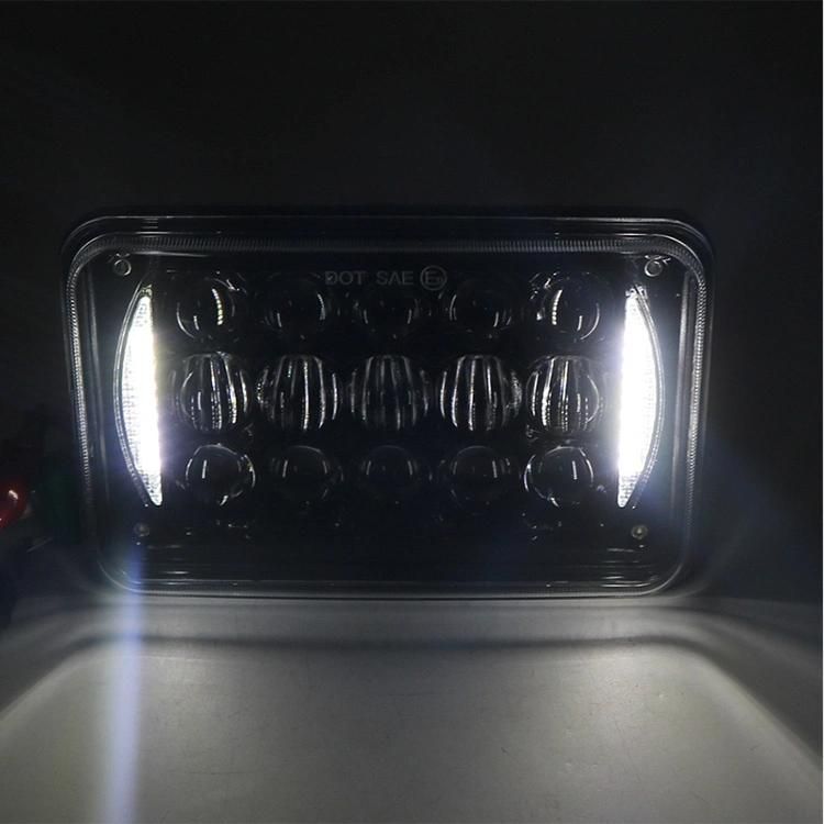 High Low Beam 12V 60W LED Lights Square Offroad Headlight for Jeep Ford Trucks 4X6 Sealed Beam LED Headlights Car LED