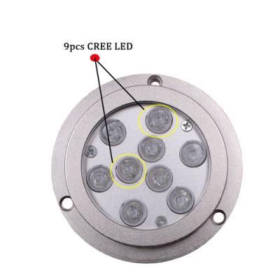 Wide Voltage 12V-24V Stainless Steel 27W LED Pool Marine Boat Navigation Light Underwater Lamps
