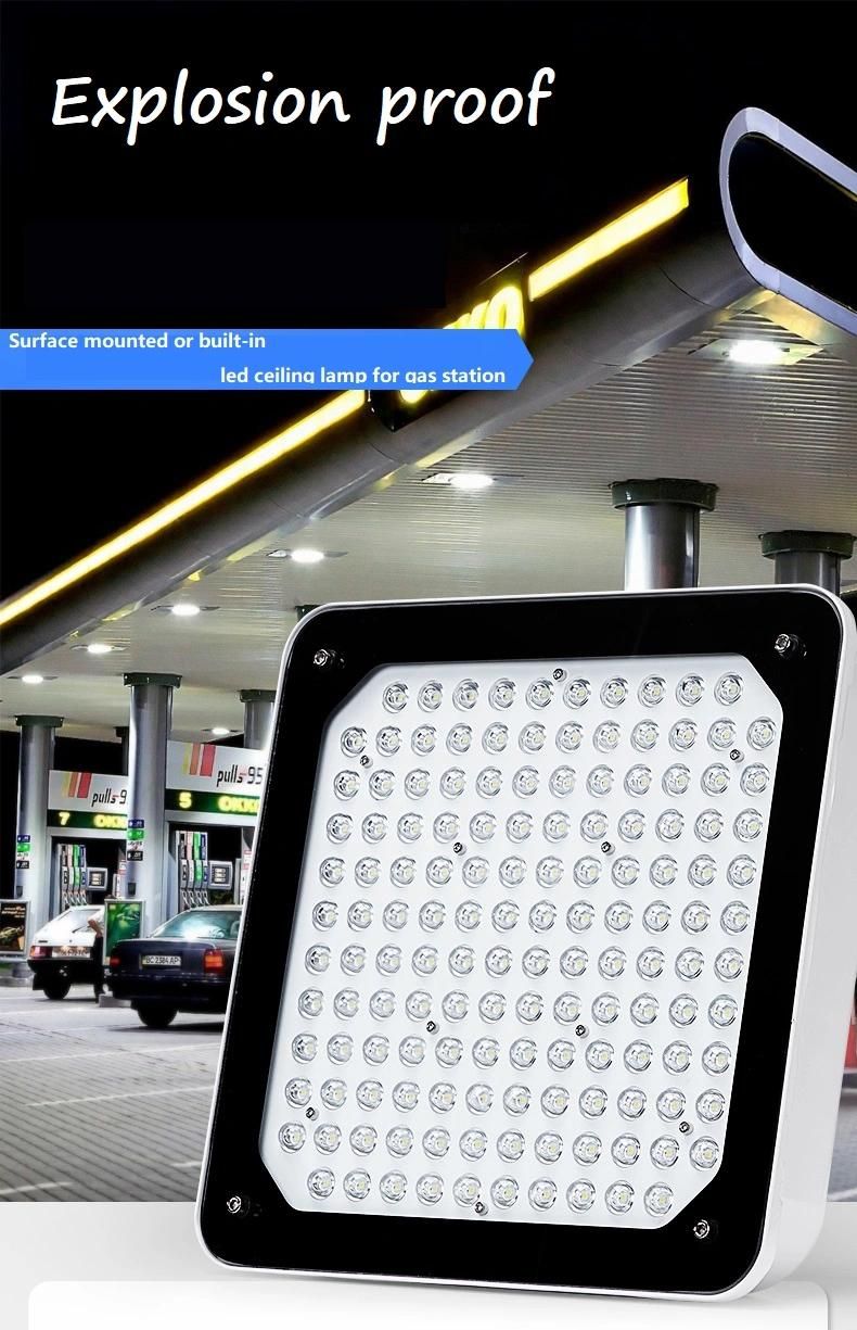 Outdoor Explosion Flame Proof LED Canopy Lights for Petrol Pump Gas Station Fuel Service