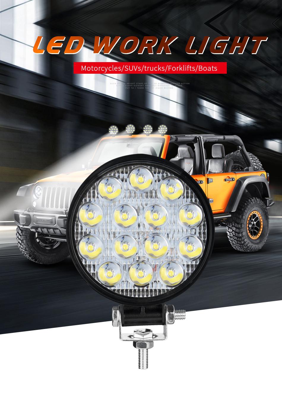 Dxz 4inch 42W LED Work Light Bar White Spot Light for Trucks ATV UTV Offroad